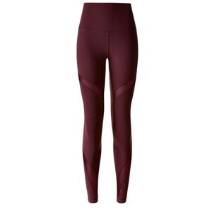 LULULEMON High Times Mesh Capri Leggings Burgundy Women’s Size 6
